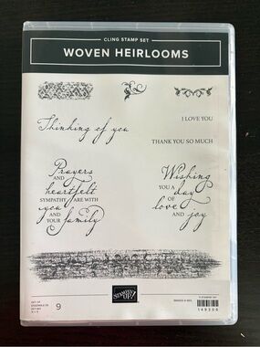 Stampin' Up! - Woven Heirlooms Cling Stamp Set 149306 NEW